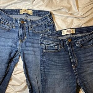 Hollister Co. Women's Blue and Navy Jeans